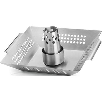 EDELSTAHL GEFLÜGELHALTER UND WOK